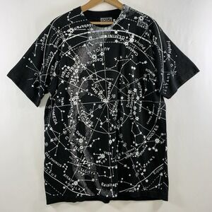 VTG Mens Celestial Stars Chart T-Shirt XL Astronomy Zodiac AOP Science USA Made